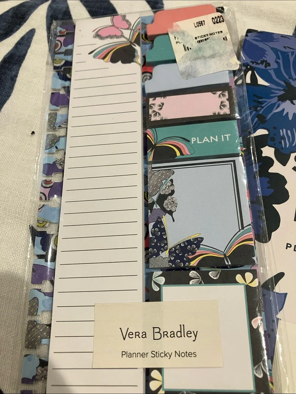 Vera Bradley Planner Stickers (2), Sticky Notes &  Index Card Deck, journal, pen